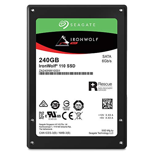 Seagate IronWolf 110 240GB NAS SSD Internal Solid State Drive – 2.5 inch SATA Multibay RAID System Network Attached Storage, 2 Year Data Recovery (ZA240NM10001)