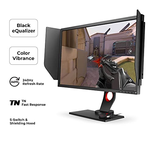 BenQ ZOWIE XL2740 27 inch 240Hz Gaming Monitor with G-Sync Compatible/ Adaptive Sync | 1080p 1ms | Black Equalizer for Competitive Edge | S-Switch for Custom Display Profiles | Shield