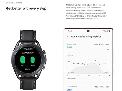 Samsung Galaxy Watch3 2020 Smartwatch (Bluetooth + Wi-Fi + GPS) International Model (Black, 45mm)