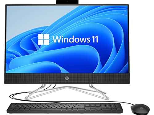 [Windows 11 Home] HP Newest All-in-One Desktop | 23.8" Full HD Screen | Intel Core i5-1135G7 Processor |16GB RAM | 1TB SSD + 1TB HDD | Webcam | DVD-RW | Black