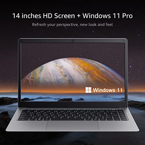 Tulasi 2023 New Windows 11 Laptop, 6GB RAM 256GB SSD Laptop Computers, Intel Celeron J4005, 14 inch Ultra-Slim Laptop, Support WiFi, Bluetooth, Long Battery Life, Expandable up to 1TB