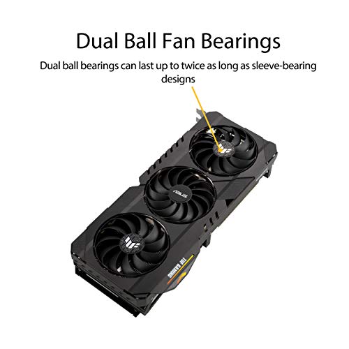 ASUS TUF Gaming AMD Radeon RX 6700 XT OC Edition Graphics Card AMD RDNA 2, PCIe 4.0, 12GB GDDR6, HDMI 2.1, DisplayPort 1.4a, Dual ball fan bearings, all-aluminum shroud, reinforced frame, GPU Tweak II