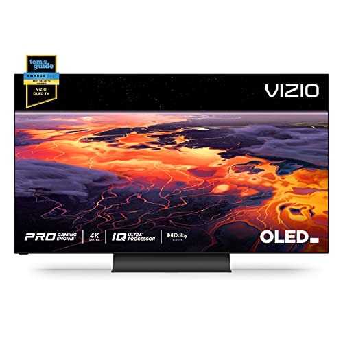 VIZIO 55-Inch OLED Premium 4K UHD HDR Smart TV with Dolby Vision, HDMI 2.1, 120Hz Refresh Rate, Pro Gaming Engine, Apple AirPlay 2 and Chromecast Built-in - OLED55-H1