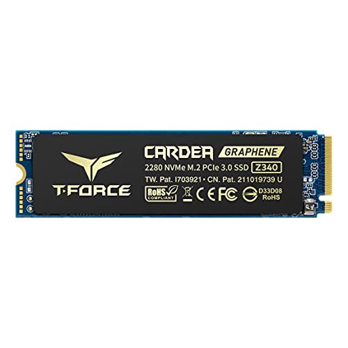 TEAMGROUP T-Force CARDEA Zero Z340 2TB with DRAM SLC Cache and Graphene Copper Foil 3D NAND TLC NVMe PCIe Gen3 x4 M.2 2280 Gaming Internal SSD Read/Write 3,500/2,900 MB/s TM8FP9002T0C311