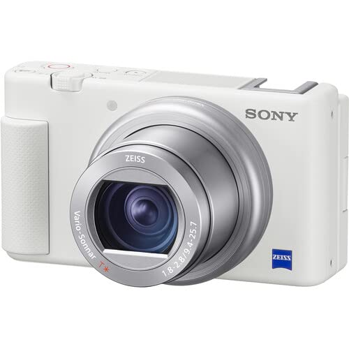 Sony ZV-1 Digital Camera (White) + Expo 32GB Basic Accessories Bundle