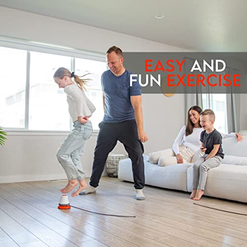 PowerHop Electronic Fitness Jump Rope No Rope Design – Have Fun Exercising With This Portable Motorized Rope Skipping Hopper Ball Game for Kids & Adults – Equipped With 10 Speeds & Jump Counter