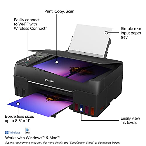 Canon PIXMA G620 Wireless MegaTank Photo All-in-One Printer [Print, Copy, Scan], Black