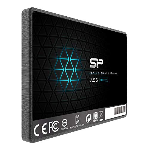 SP 256GB SSD 3D NAND A55 SLC Cache Performance Boost SATA III 2.5" 7mm (0.28") Internal Solid State Drive (SP256GBSS3A55S25)