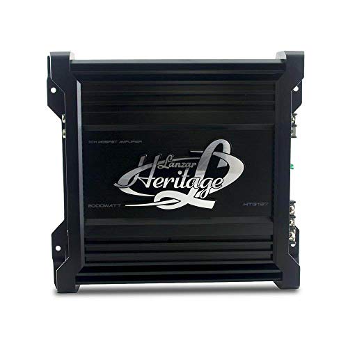 Lanzar B52 Car Audio, Amplifier Monoblock, 1 Channel, 2,000 Watt, 2 Ohm, RCA Input, Bass Boost, Mobile Audio, Amplifier for Car Speakers, Car Electronics, Crossover Network (HTG137) , BLACK