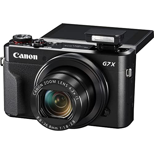 Canon PowerShot G7 X Mark II Digital Camera (1066C001), 64GB Card, 2 x Replacement NB13L Batteries, Corel Photo Software, Charger, Card Reader, LED Light, Soft Bag + More (International Model)