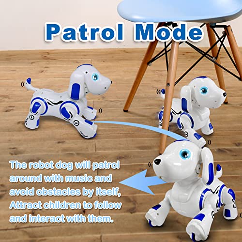 Hi-Tech Remote Control Robot Dog Toy with Voice Control for Kids 4 5 6 7 8 9, Smart Robotic Rc Aibo Interactive Puppy Doge Program Chip Music Dance Puppy Pets Gift Toys for Toddlers Boys Girls.