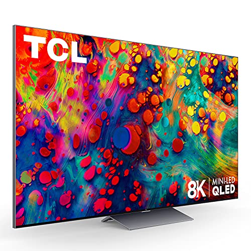 TCL 75-inch Class 6-Series 8K Mini-LED UHD QLED Dolby Vision HDR Smart Roku TV - 75R648, 2021 model