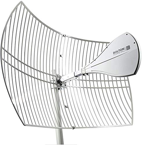 Bolton Technical Long Ranger Antenna | New Parabolic - Over 20 Miles Range | All Cell Bands: 5G, 4G, LTE | WiFi 2.4/5 GHz WiFi 6 | High Gain Cellular/WiFi Antenna up to +28 dB | All Carriers