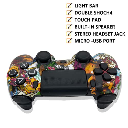 Wireless Controller，Wireless Gaming Controller, Replacement for P-4 Controller，Dual-Vibration Joystick Gamepad Computer Game Controller for PC Windows，Enhanced Remote Joystick/Audio/Touch pad