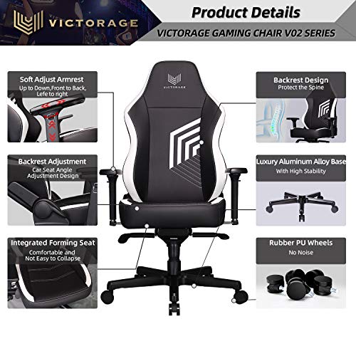 VICTORAGE VE02-09-USA-1 Gaming Chairs, Black&White