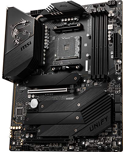 MSI MEG B550 Unify Gaming Motherboard (AMD AM4, DDR4, PCIe 4.0, SATA 6Gb/s, Dual M.2, USB 3.2 Gen 2, HDMI, Wi-Fi 6 AX, ATX, AMD Ryzen 5000 Series Processors)