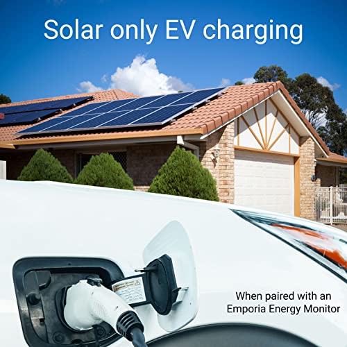 EMPORIA ENERGY Smart Electric Vehicle EV Charger, 48A Level 2, Energy Star/UL, NEMA 14-50 or Hardwire, 24ft Cable, Indoor/Outdoor EVSE