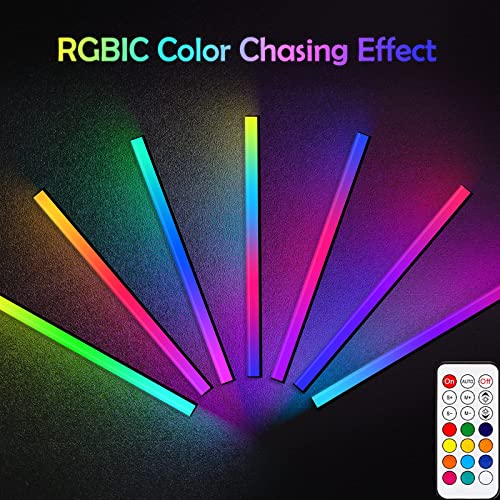 ABCidy Under Monitor Light Bar, RGBIC Screenbar Light Desk Lamp Computer, Dimmable LED with Dynamic Rainbow Effect, Gaming USB Powered, Remote Control Color Changing, Adjustable Brightness and Speed