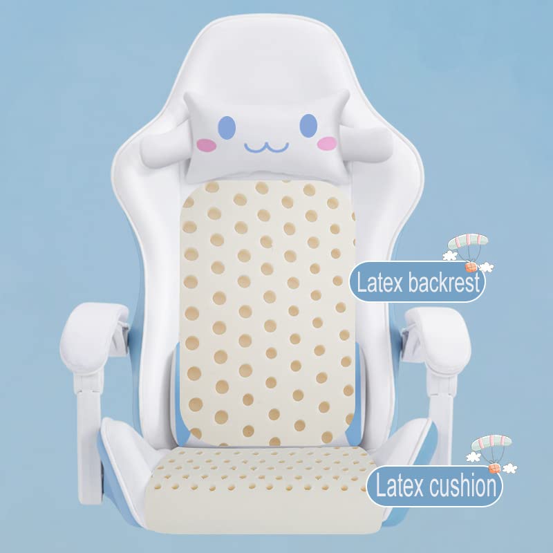 WCG Cinnamoroll Gaming Chair Girls Cute Computer Armchair Office Home Swivel Lifting Adjustable Chair…