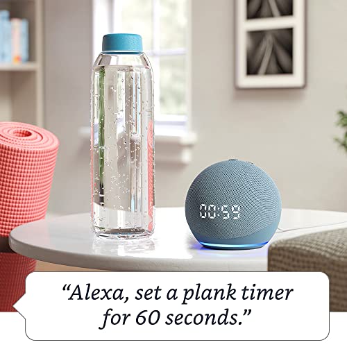 Echo Dot (4th Gen) | Smart speaker with clock and Alexa | Twilight Blue