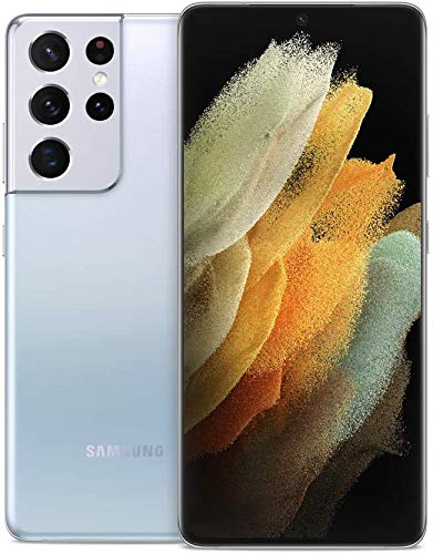 SAMSUNG Galaxy S21 Ultra 5G | Factory Unlocked Android Cell Phone | US Version 5G Smartphone | Pro-Grade Camera, 8K Video, 108MP High Res | 128GB, Phantom Silver (SM-G998UZSAXAA) - (Renewed)