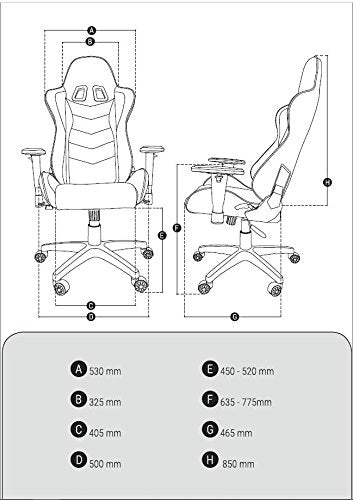 Arozzi - Forte PU Leather Ergonomic Computer Gaming/Office Chair with Recliner, Swivel, Tilt, Rocker, Adjustable Height and Adjustable Lumbar and Neck Support Pillows - Black - Red Accents