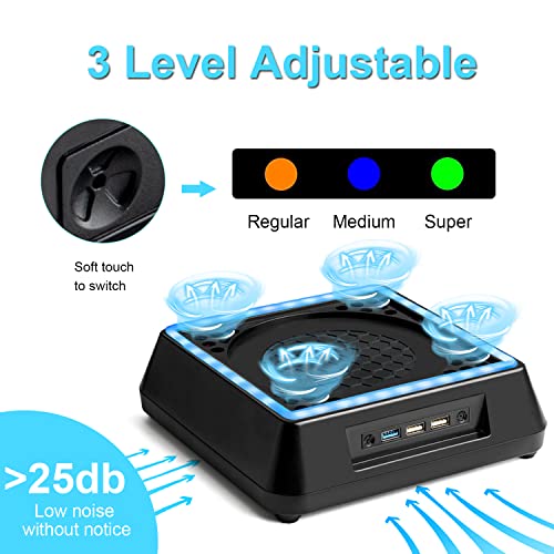 Cooling Fan for Xbox Series X Mviioe Xbox Series X Cooling Stand with LED Indicator, Extra Big Turbo Fan, USB 3.0 Port & USB 2.0 Ports (Only Compatible with Xbox Series x)