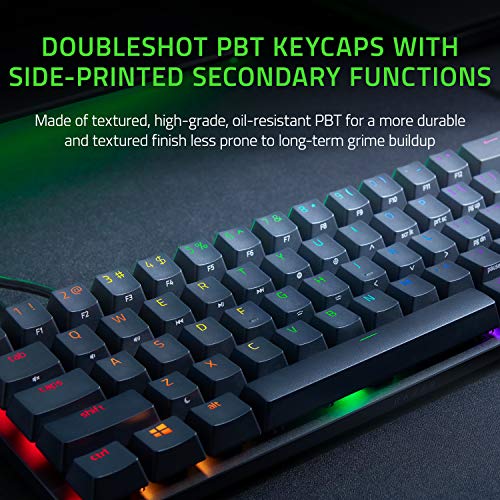 Razer Huntsman Mini 60% Gaming Keyboard: Fast Keyboard Switches - Linear Optical Switches - Chroma RGB Lighting - PBT Keycaps - Onboard Memory - Classic Black