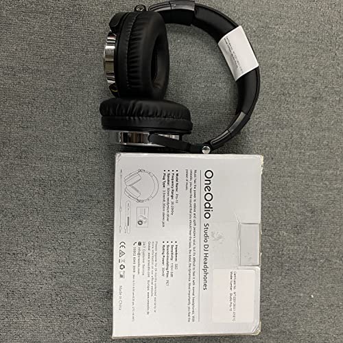 OneOdio Wired Over Ear Headphones Studio Monitor & Mixing DJ Stereo Headsets with 50mm Neodymium Drivers and 1/4 to 3.5mm Audio Jack for AMP Computer Recording Phone Piano Guitar Laptop - Black