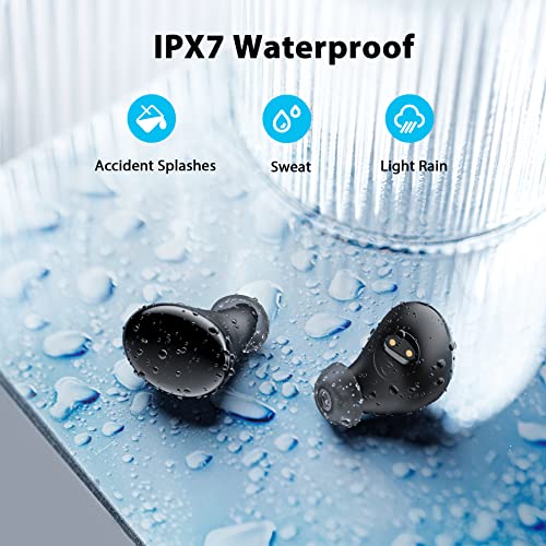 CAPOXO Wireless Earbuds Bluetooth Headphones 40Hrs Playtime with Wireless Charging Case&Dual LED Power Display, IPX7 Waterproof Earphones, in Ear Stereo Headset Built-in Mic for iPhone/Android