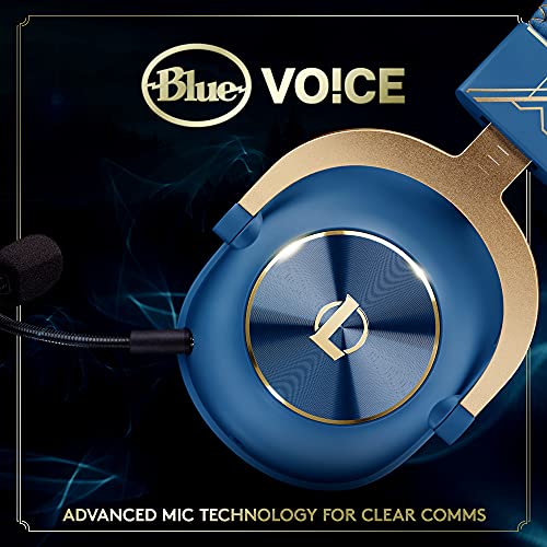 Logitech G PRO X Gaming Headset - Blue VO!CE, Detachable Microphone, Comfortable Memory Foam Ear Pads, DTS Headphone 7.1 and 50 mm PRO G Drivers, Official League of Legends Edition