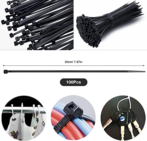 181pcs Cable Management Kits, 100 Fastening Cable Ties with 4 Wire Organizer Sleeve, 10pcs and 2 Roll Self Adhesive ties 35 Wire Clips, 10+15 Desktop Cable Holder for TV Office Home Electronics