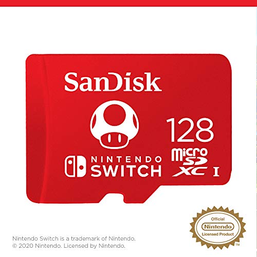 SanDisk 128GB microSDXC-Card, Licensed for Nintendo-Switch - SDSQXAO-128G-GNCZN