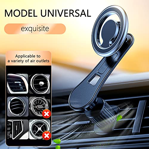 Compatible for MagSafe Car Mount for iPhone,[2022 New Upgrade] Car Vent 360° Rotation Magnetic Car Mount,Cell Phone Holder for MagSafe iPhone 12 13 14 Pro Max/ All Smart Phones(Black)