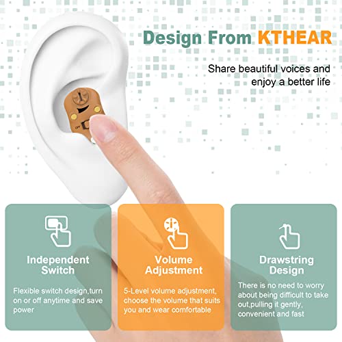 KThear Hearing Aids for Seniors Rechargeable with Noise Cancelling Nano Hearing Aids Hearing Aids for Adults