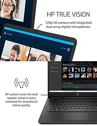 2022 Newest HP 14" HD Laptop Light-Weight, AMD 3020e(Up to 2.6GHz), 8GB RAM, 128GB SSD + 64GB eMMC, 1 Year Office 365, WiFi, Bluetooth 5, USB Type-A&C, HDMI, Webcam w/Ghost Manta Accessories