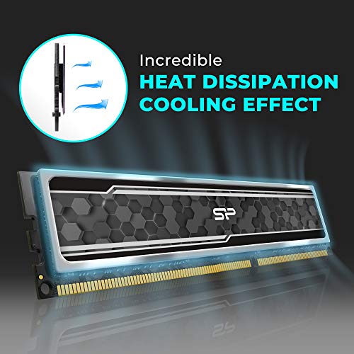 Silicon Power Value Gaming DDR4 RAM 16GB (8GBx2) 3200MHz (PC4 25600) CL16 1.35V Desktop Memory Module with Heatsink Camouflage Grey SP016GXLZU320BDAJ5