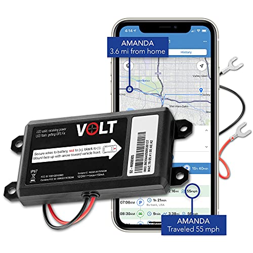 GPS Tracker for Vehicles with Real-time Alerts, 4G LTE - Easy Install Fleet & Car GPS Tracker - FCC, PTCRB Certified Car Tracker Device for Vehicles - Livewire Volt - Subscription Required.