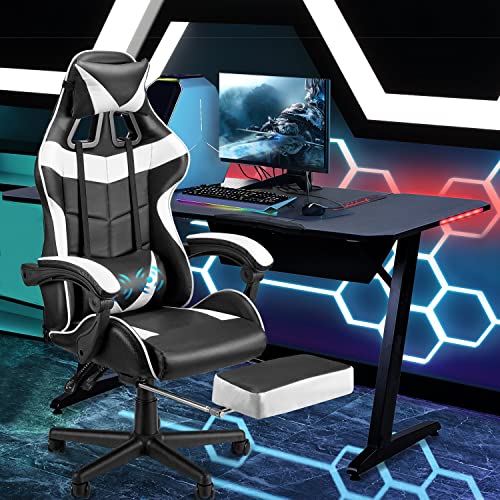 Bunny Pink Gaming Chair and Massage White Gaming Chair Bundle