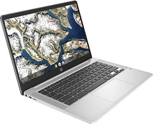 2021 Newest HP Chromebook 14 Inch FHD 1080P Laptop with Webcam, Intel Celeron N4000 up to 2.6 GHz, 4GB RAM, 64GB eMMC, Webcam, WiFi 5, Chrome OS + NexiGo 32GB MicroSD Card Bundle