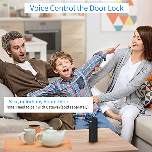 Fingerprint Door Lock, Keyless Entry Door Lock, 5 in 1 Smart Door Lock with Touchscreen Keypad, Keyless Lock with Reversible Handle, Keypad Door Lock, Electronic Digital Lock (Satin Nickel)