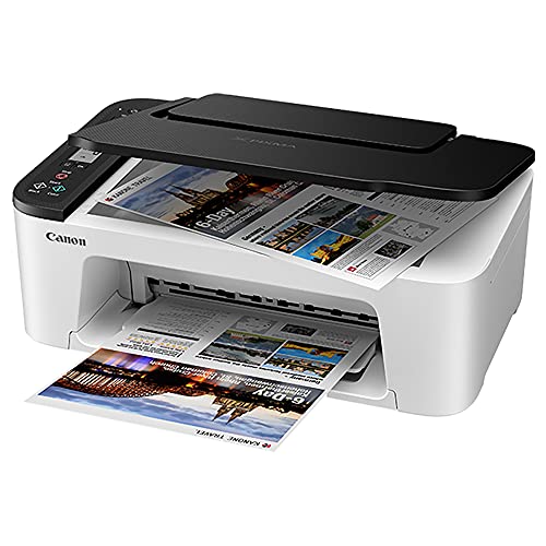 Canon PIXMA TS Series Wireless All-in-One Color Inkjet Printer, White - Print, Scan, Copy - 4800 x 1200 dpi, Borderless Printing