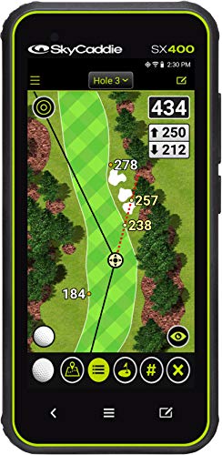 SkyCaddie SX400, Handheld Golf GPS with 4 inch Touch Display, Black, (Model: SX400 GPS)