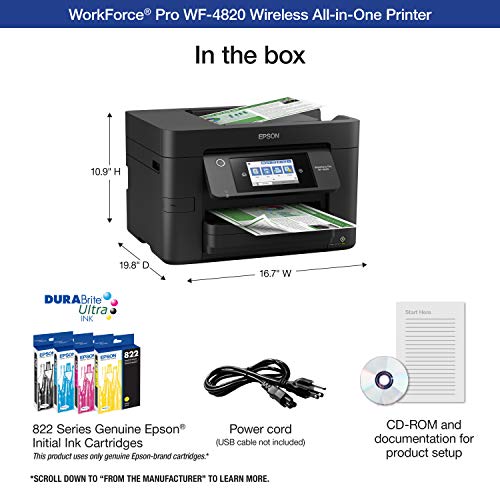 Epson® Workforce® Pro WF-4820 Wireless Color Inkjet All-In-One Printer