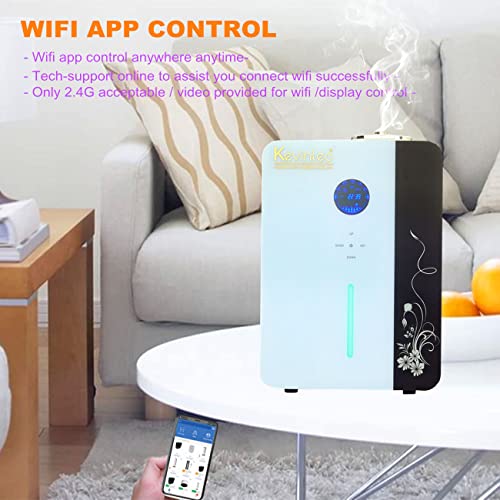 US Ship-Kevinleo Scent Machine Home Covering 3,500-7,500 sq.ft,APP Phone Control/Built-in Timer,Help Connect WiFi,Waterless,Powerful Scent Outlet,HVAC/Stand Alone,Essential Oil Diffuser Hotel