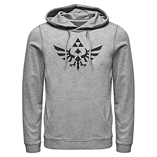 Nintendo Triumphant Triforce-P/O Mens Pullover Hoodie, Athletic Heather, Medium