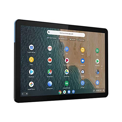 2020 Lenovo Chromebook Duet 2-in-1 10.1" FHD Touchscreen Tablet Computer, MediaTek Helio P60T CPU, 4GB RAM, 128GB SSD, ARM G72 MP3 Graphics, Dual Webcam, USB-C, Chrome OS, Blue+Gray