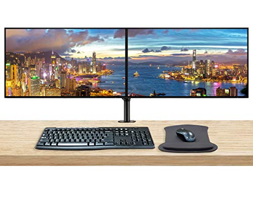 HP Z27u G3 27 Inch 2560 x 1440 QHD IPS LED-Backlit 2-Pack Monitor Bundle with Blue Light Filter, HDMI, DisplayPort, USB Type-C, MK270 Wireless Keyboard and Mouse, Gel Mouse Pad, Dual Monitor Stand