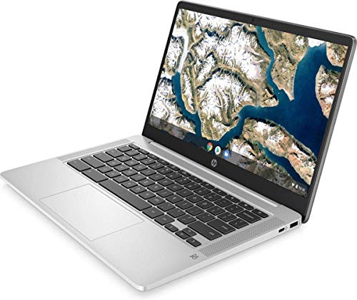 2020 Newest HP Chromebook 14 Inch FHD 1080P Laptop with Webcam, Intel Celeron N4000 up to 2.6 GHz, 4GB RAM, 64GB eMMC, Webcam, WiFi 5, Chrome OS | 32GB Tela USB Card