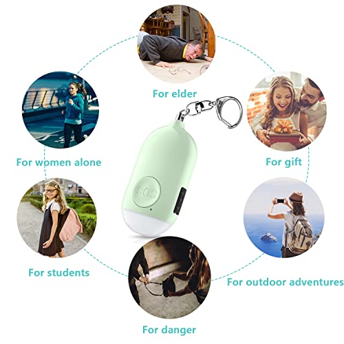 Safe Sound Personal Alarm, 130dB Security Self Defense Alarm Keychain Emergency LED Flashlight with USB Rechargeable, Security Personal Protection Devices for Women Kids Elderly